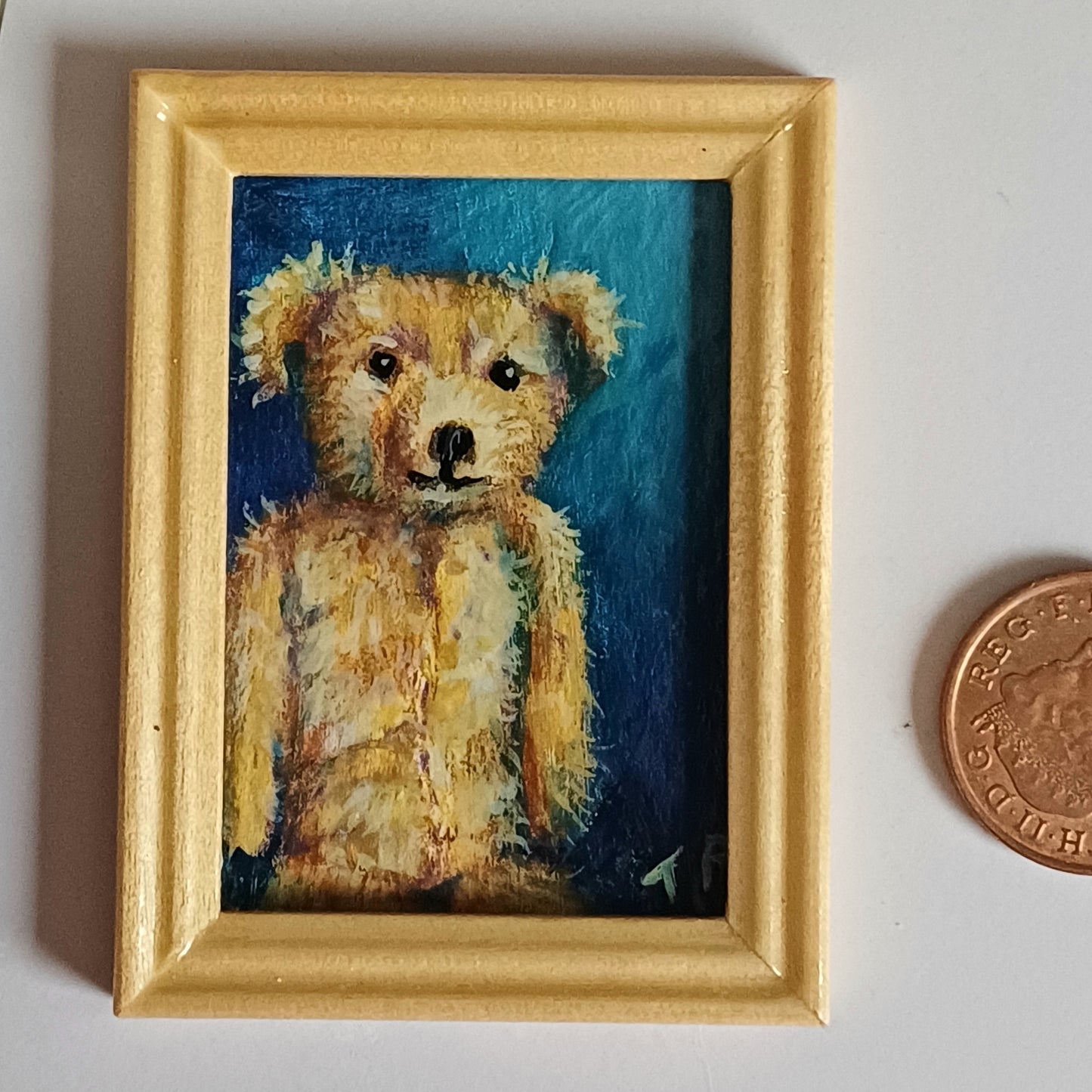 Edward Bear Miniature Oil Painting