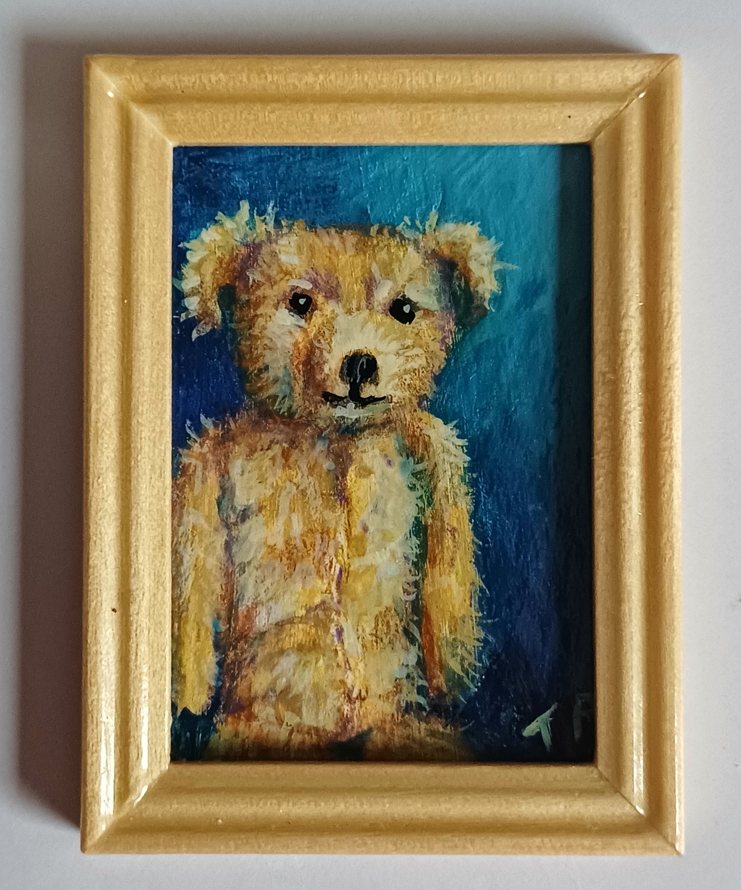 Edward Bear Miniature Oil Painting