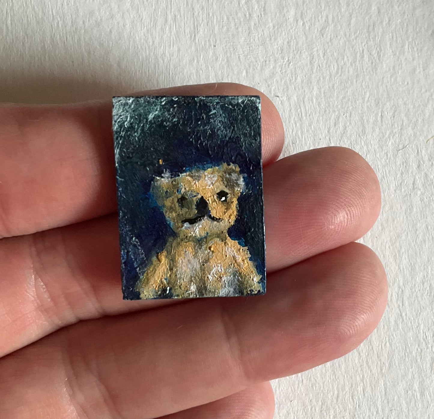 Little Bear Miniature Oil Painting