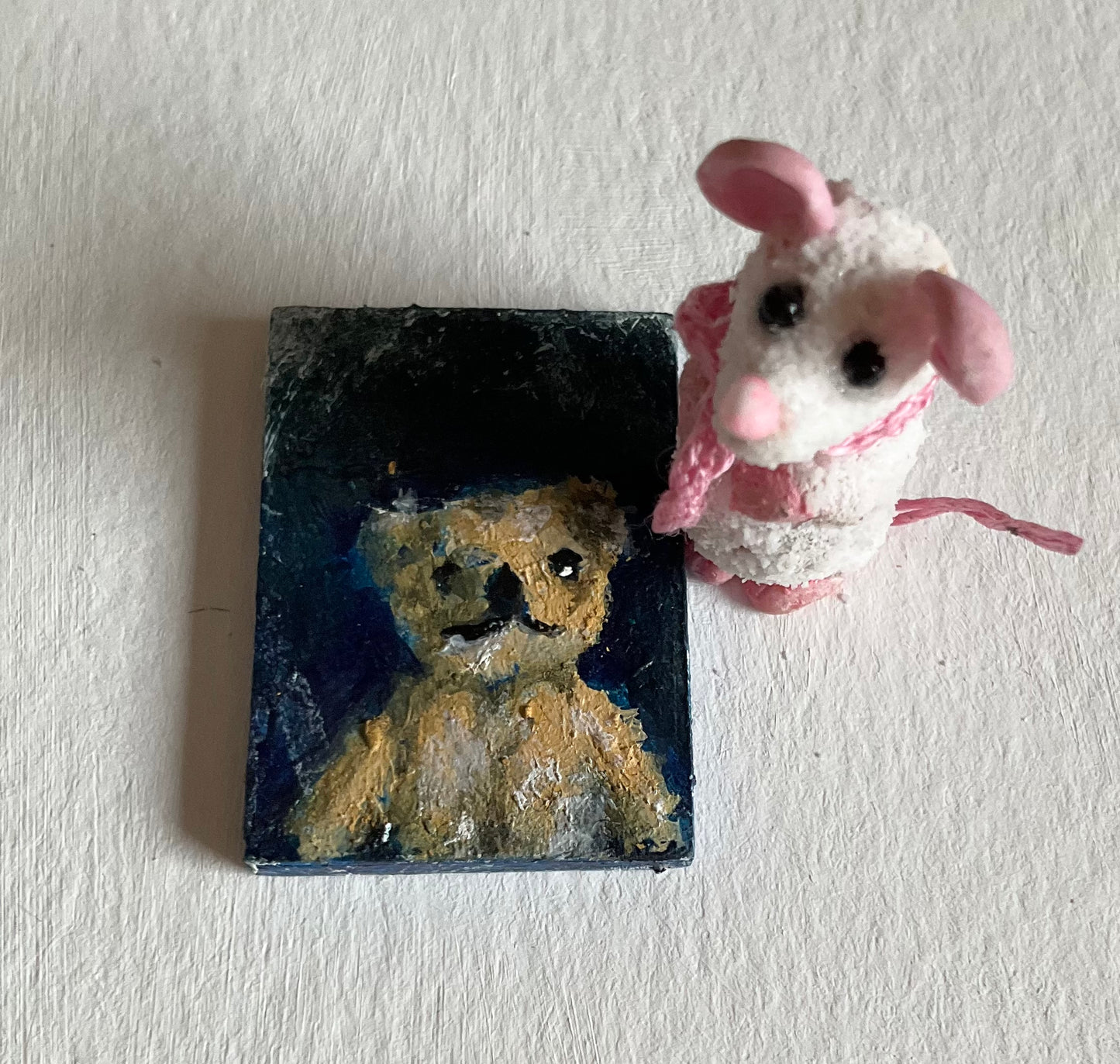 Little Bear Miniature Oil Painting